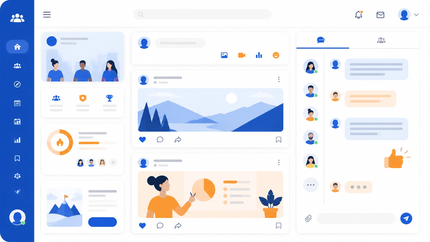 Daily-Ads Community and Social Feed Interface