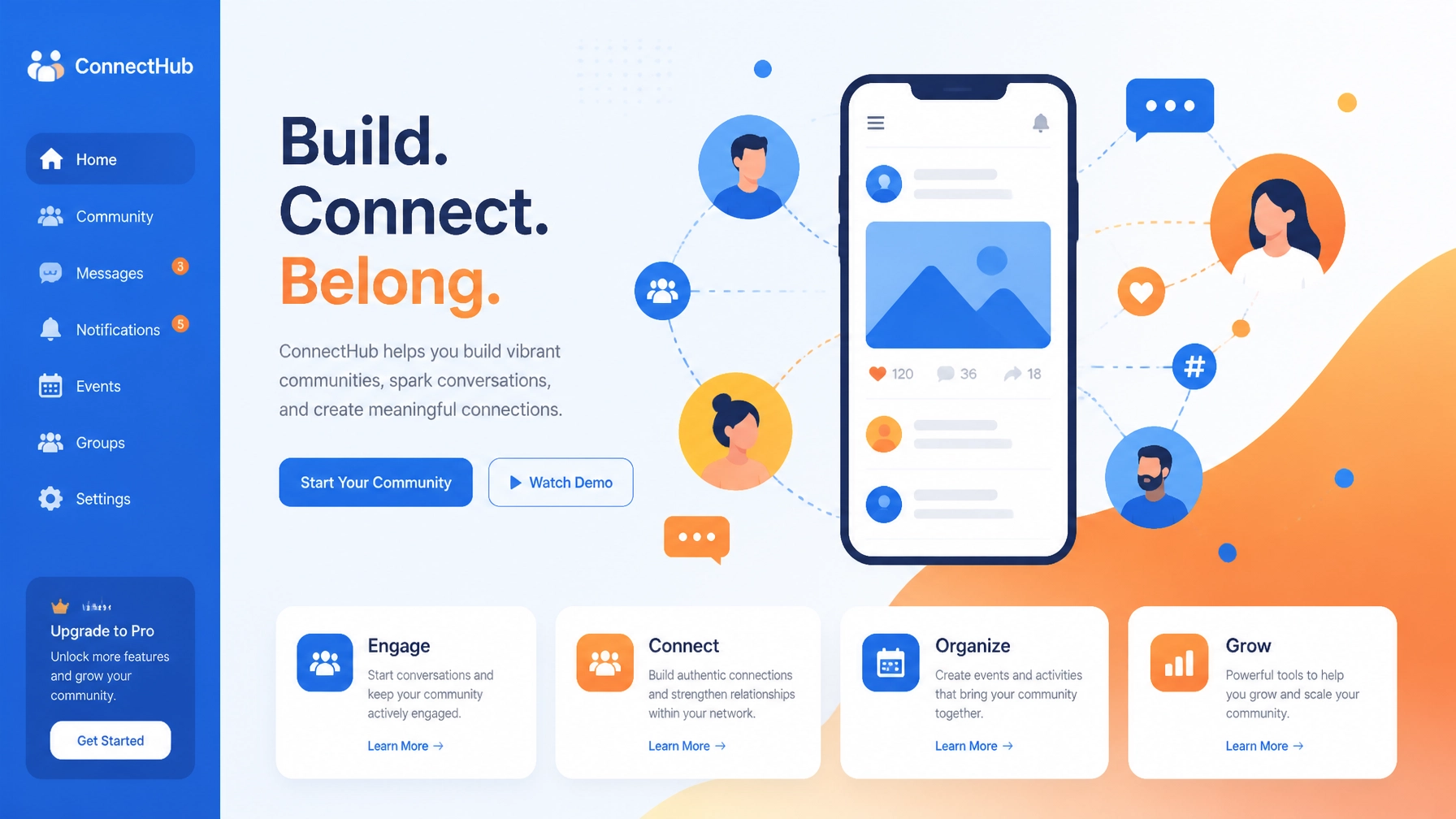 Social media and community networking hubs