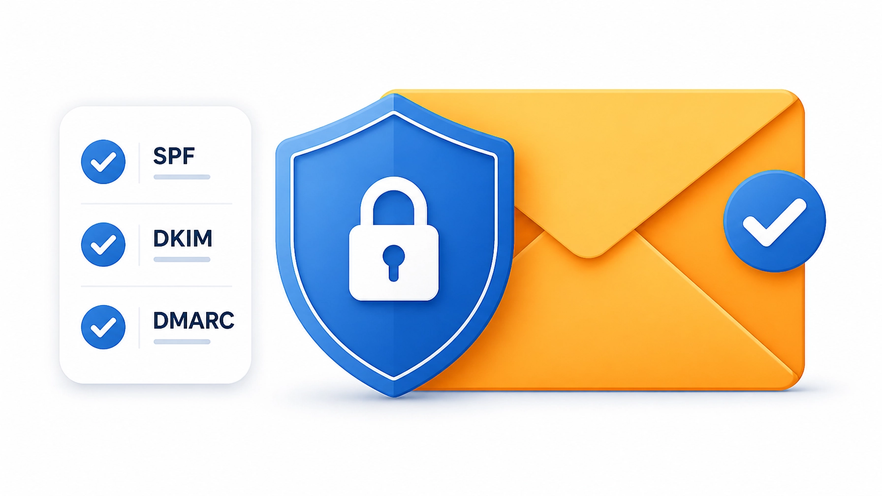Email Security and Authentication Infrastructure showing SPF and DKIM layers