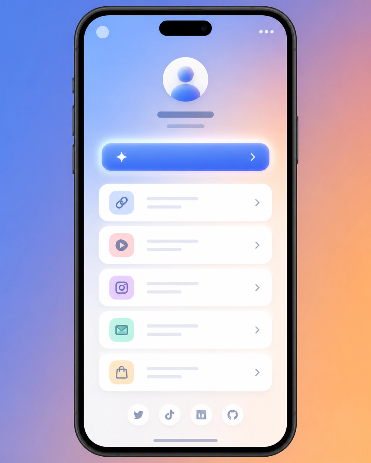 A professional mobile-optimized Link-in-Bio interface with a clear call-to-action