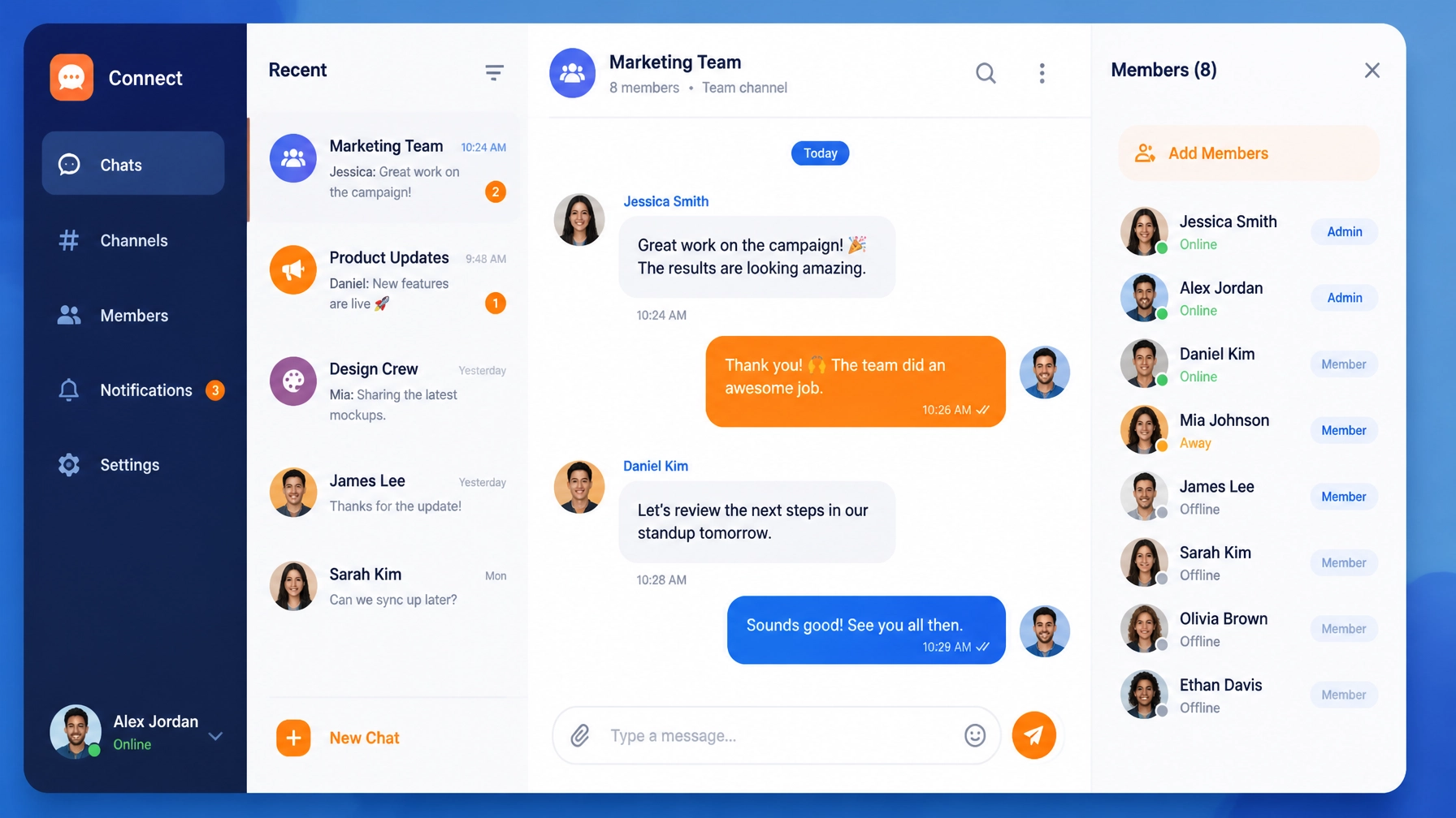 Real-Time Member Chat and Engagement