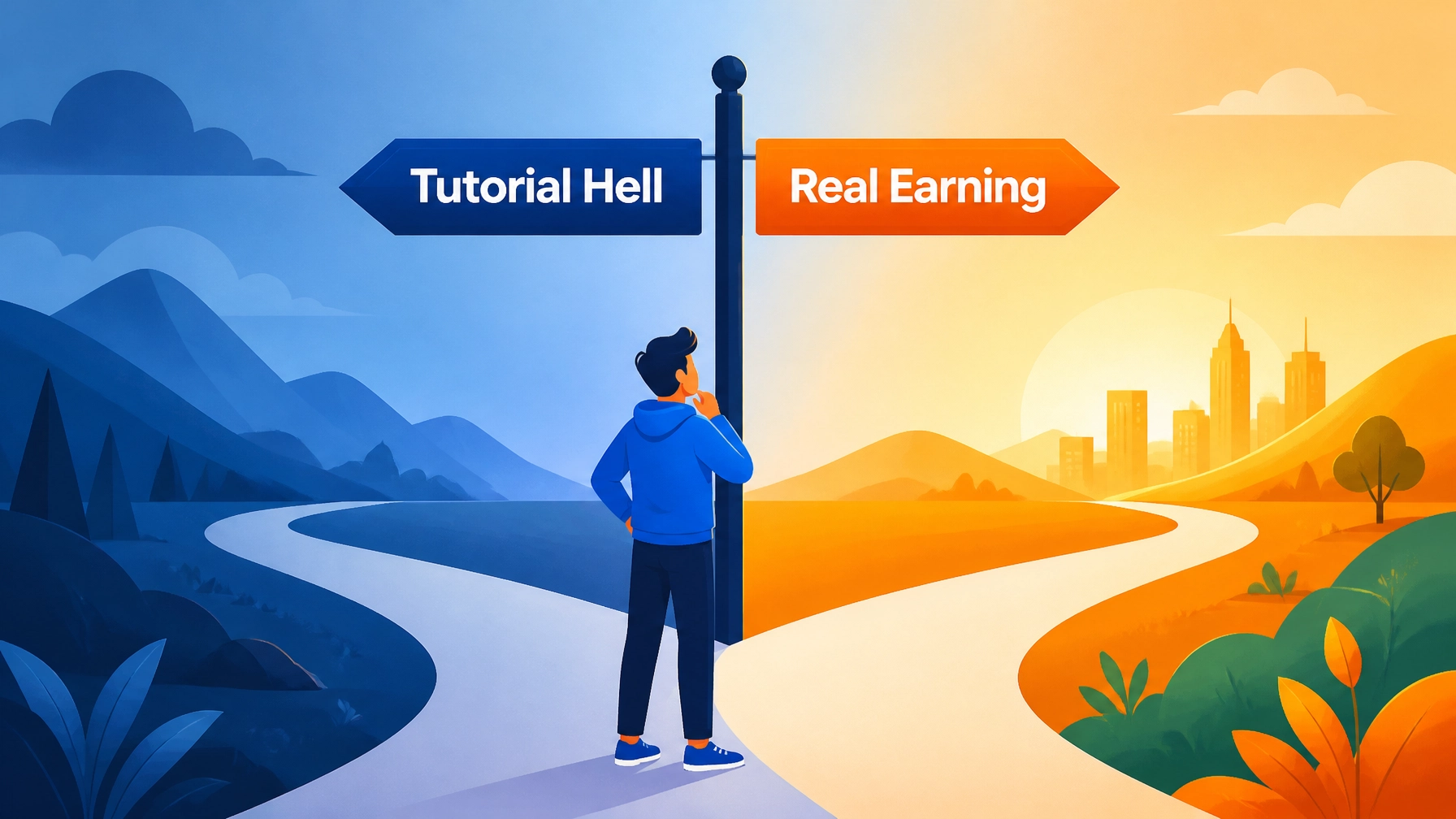 At the Crossroads: Tutorial Hell vs Real Earning