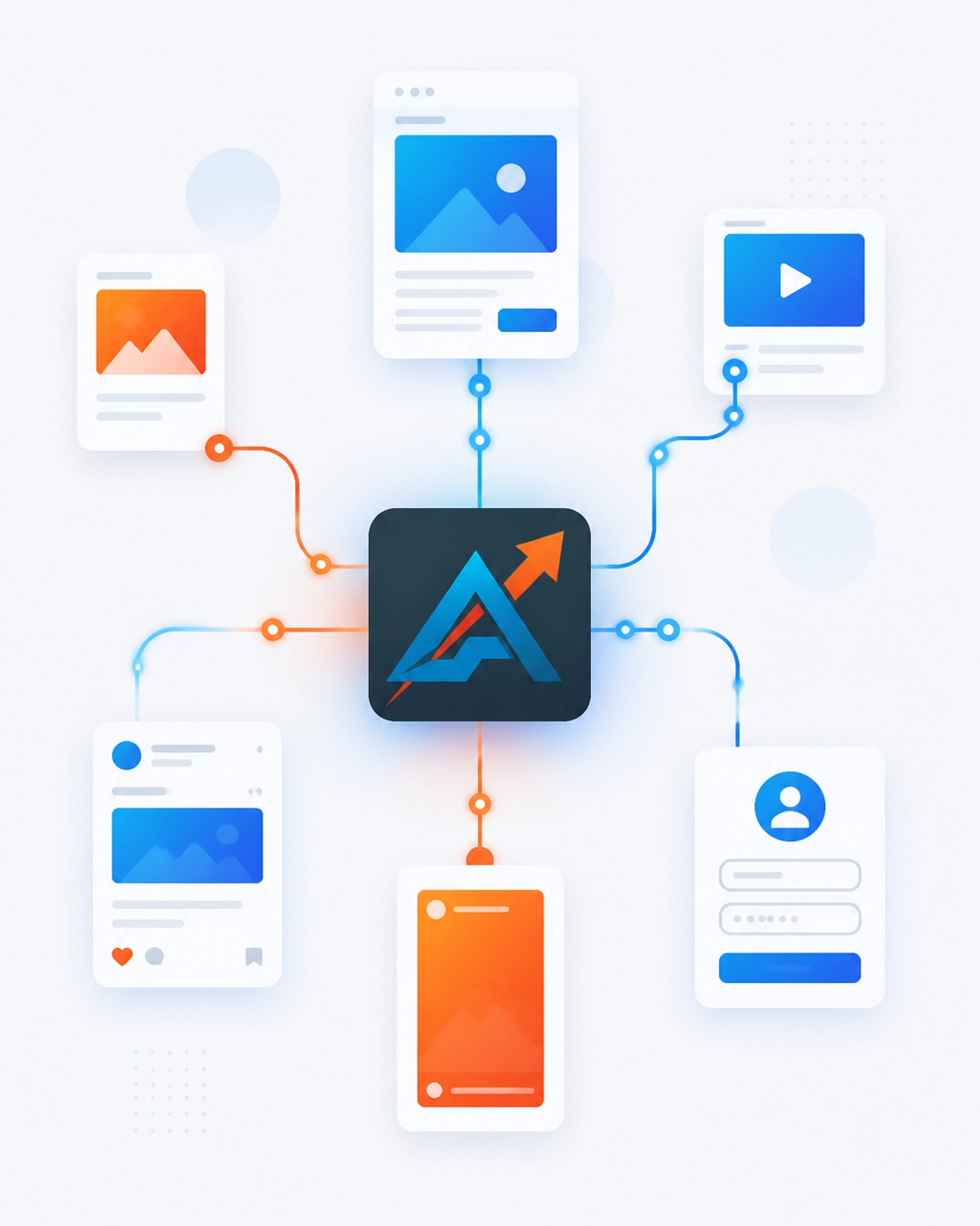 Minimalist network visualization of digital ad formats